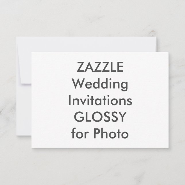 SEMI-GLOSS 5” x 3.5" Wedding Invitations (Front)