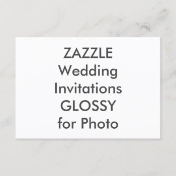 Semi-gloss 5” X 3.5" Wedding Invitations by TheWeddingCollection at Zazzle