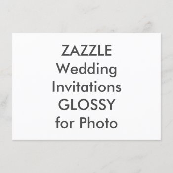 Semi-gloss 6.25" X 4.5" Wedding Invitations by TheWeddingCollection at Zazzle
