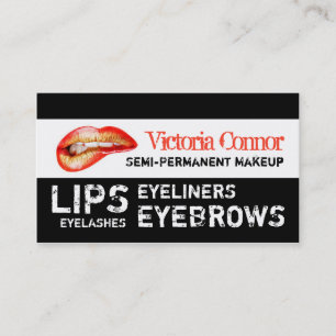 Semi-Permanent Lasting Beauty Face Tattoo Artist Business Card