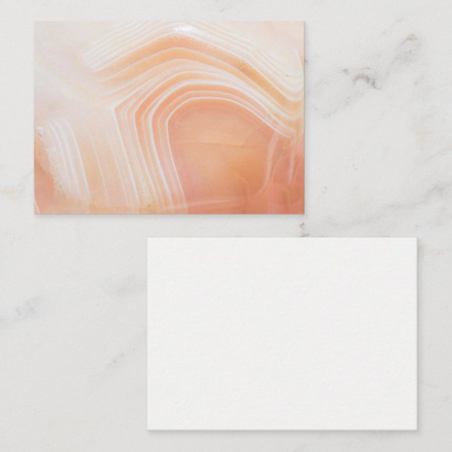 Semi-precious gemstone stone texture structure enclosure card (Front/Back)