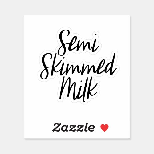 Semi_Skimmed Milk Storage Sticker