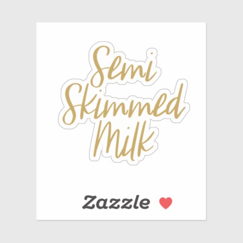 Semi_Skimmed Milk Storage Sticker