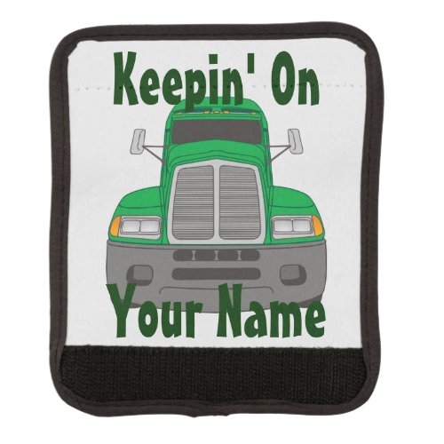 Semi Tractor Personalized Truck Driver Luggage Handle Wrap