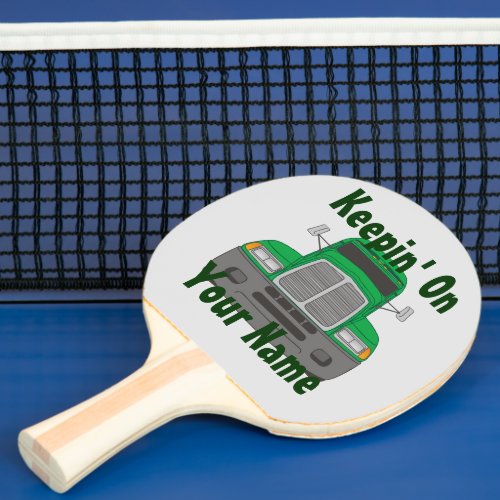 Semi Tractor Personalized Truck Driver Ping Pong Paddle