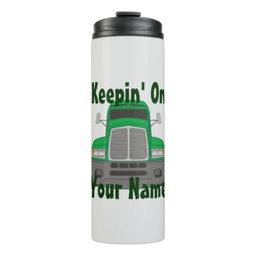 Semi Tractor Personalized Truck Driver Thermal Tumbler