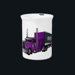 Semi-trailer truck cartoon illustration beverage pitcher<br><div class="desc">Semi-trailer truck cartoon illustration</div>