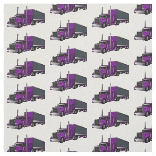 Semi-trailer truck cartoon illustration fabric