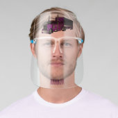 Semi-trailer truck cartoon illustration face shield (Insitu)