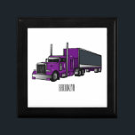 Semi-trailer truck cartoon illustration gift box<br><div class="desc">Semi-trailer truck cartoon illustration</div>