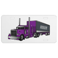 Semi-trailer truck cartoon illustration