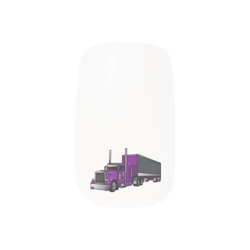 Semi_trailer truck cartoon illustration minx nail art