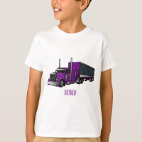 Semi-trailer truck cartoon illustration