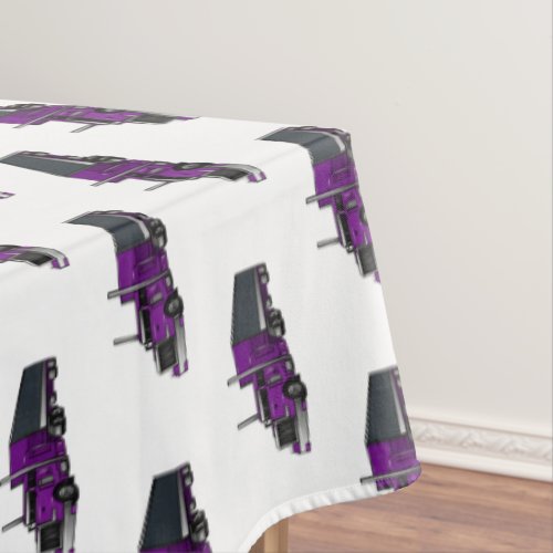 Semi_trailer truck cartoon illustration tablecloth