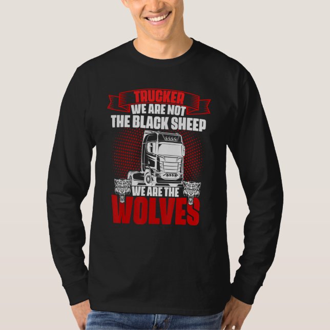 Semi trailer truck driver  9 T-Shirt (Front)