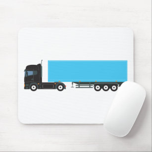 Semi-Trailer Truck Transportation Trucks Mouse Pad