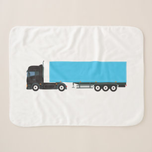 Semi-Trailer Truck Transportation Trucks Sherpa Blanket