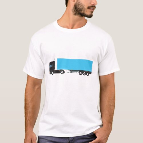 Semi_Trailer Truck Transportation Trucks T_Shirt