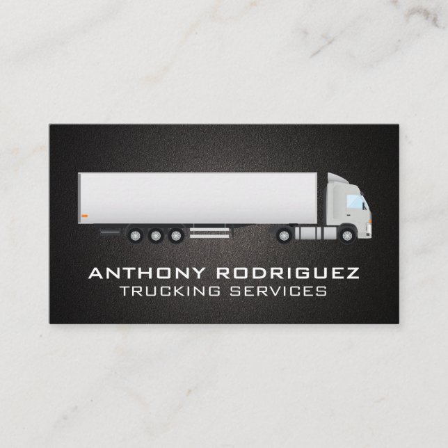 Semi Truck and Trailer Business Card (Front)
