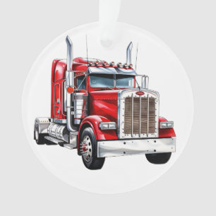 Semi Truck Big Rig Ornament