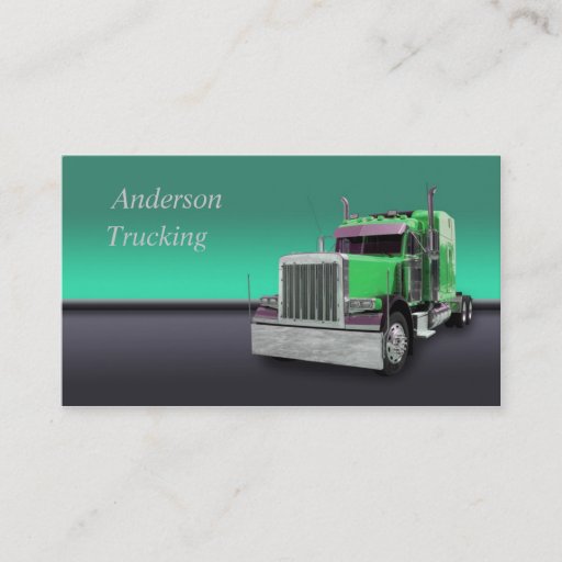 Customizable Semi Truck Business Card