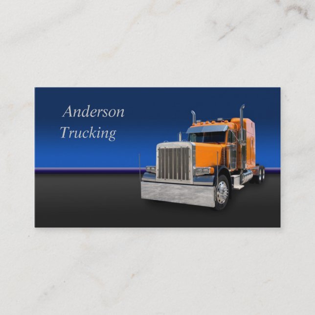 Semi Truck  Business Card (Front)
