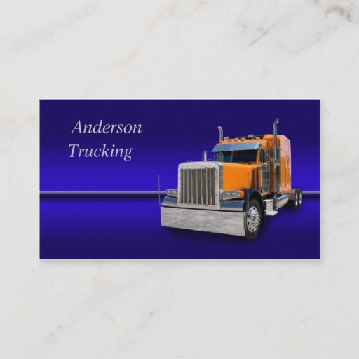 Customizable Semi Truck  Business Card