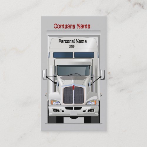 Semi Truck Business Profile Card Business Card Template