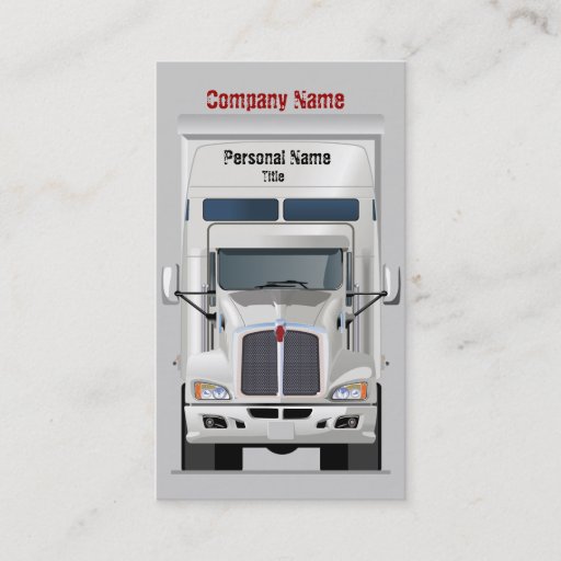 Customizable Semi Truck Business Profile Card Business Card Template