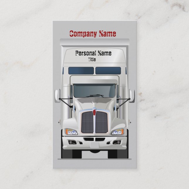 Semi Truck Business Profile Card (Front)