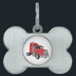 Semi Truck Cab Pet Name Tag<br><div class="desc">This classic farm truck will satisfy vehicle-lovers of any age! Great design for T-shirts and sweatshirts.</div>