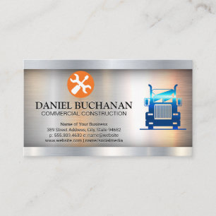 Semi Truck   Construction   Hand Tools Business Card