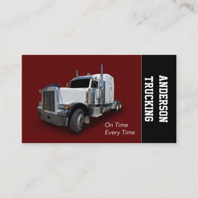 Semi Truck Delivery Company Business Card (Front)