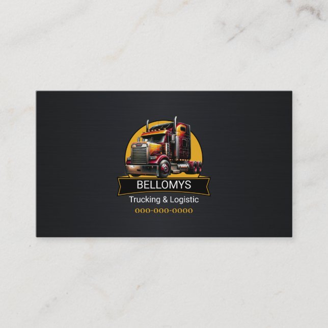 Semi Truck Driver Business Card (Front)