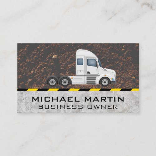 Semi Truck Driver  Construction Business Card