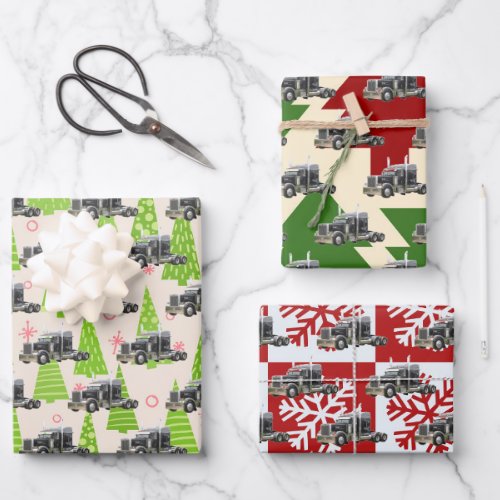Semi Truck Driver Cool  Wrapping Paper Sheets