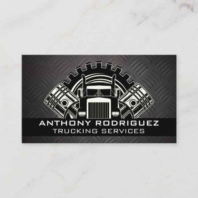 Semi Truck | Driver | Logistics Carrier Business Card (Front)