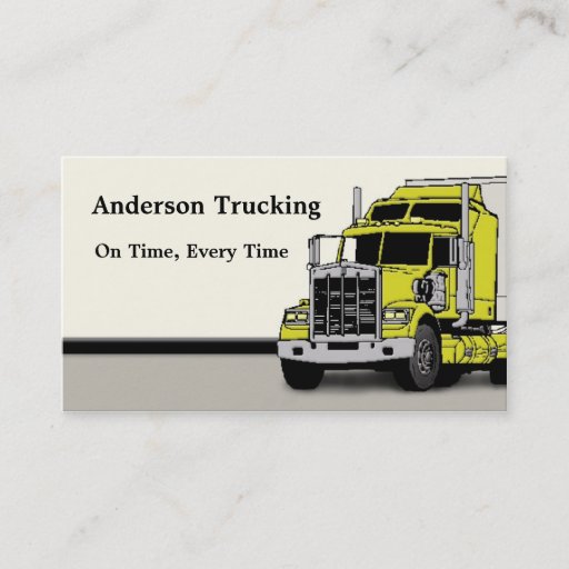 Customizable Semi Truck Freight Delivery  Business Card