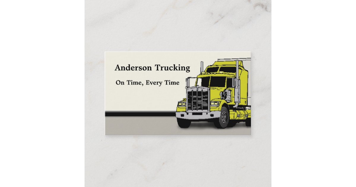 Semi Truck Freight Delivery Business Card