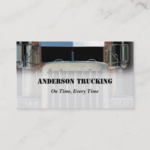 Customizable Semi Truck Freight Delivery Business Card