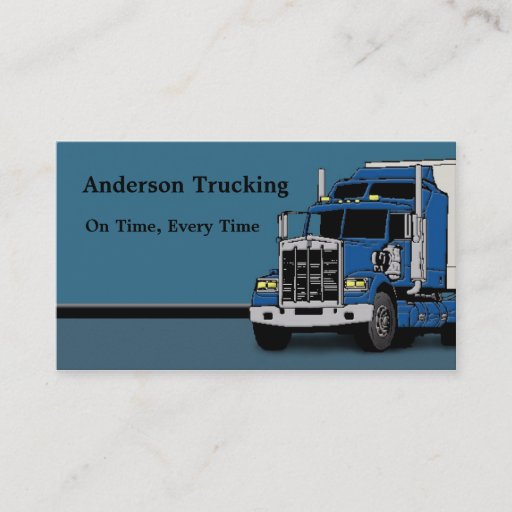 Customizable Semi Truck Freight Delivery  Business Card