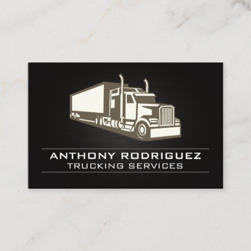 Semi Truck  Freight  Logistics Deliveries Business Card