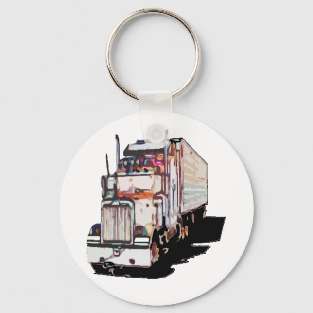 Semi Truck keychain (Front)