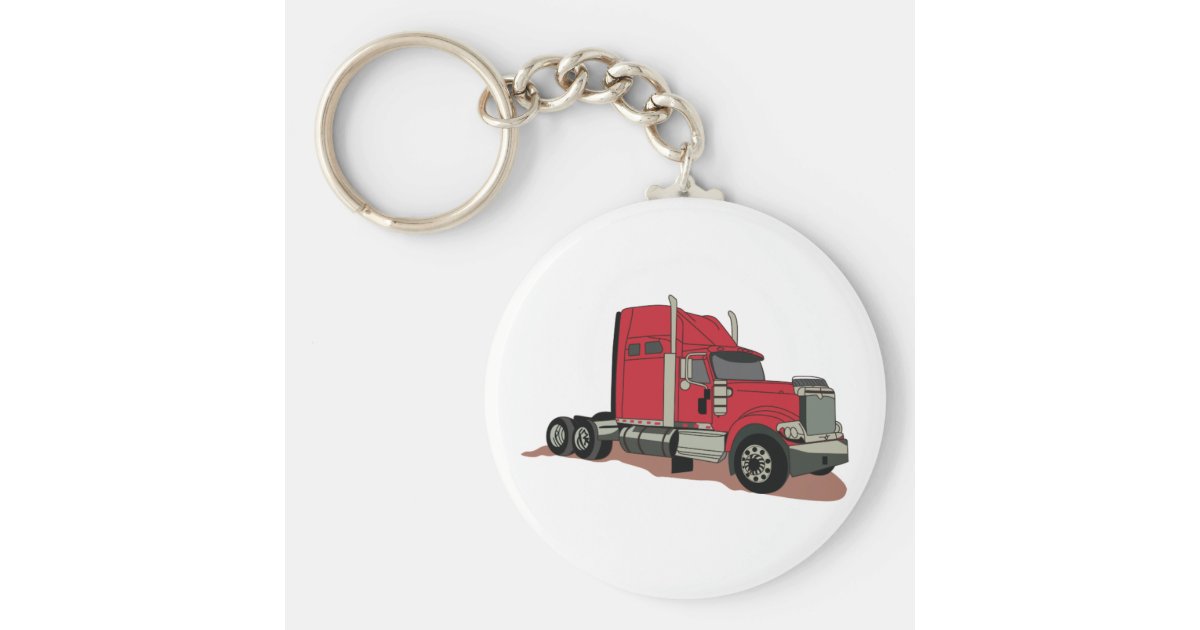 Semi Truck Keychain Zazzle