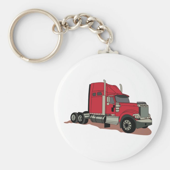 Semi Truck Keychain