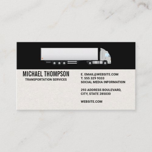 Semi Truck  Logistics Transportation   Business Card