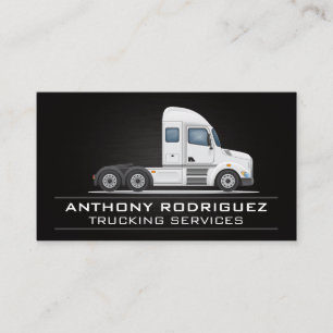 Semi Truck Logo   Freight Logistics Business Card