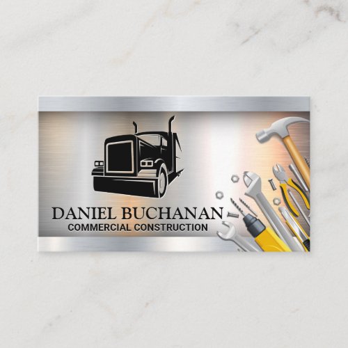 Semi Truck Logo  Hardware Tools Business Card