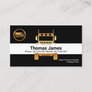 Semi Truck Name Holder Dual Tone Colors Trucker Business Card