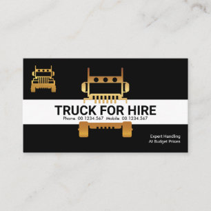 Semi Truck Name Holder Transportation Driver Business Card